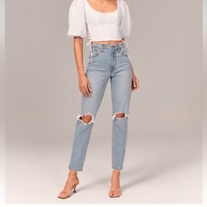 Abercrombie curve love mom jeans